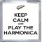 Keep Calm and Play the Harmonica - Small Coaster