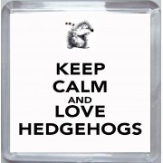 Keep Calm and Love Hedgehogs - Small Coaster