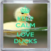 Keep Calm and Love Ducks - Small Coaster
