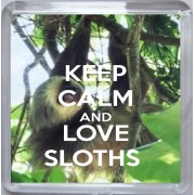 Keep Calm and Love Sloths - Small Coaster