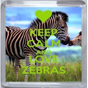 Keep Calm and Love Zebras - Small Coaster