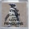 Keep Calm and Love Penguins - Small Coaster