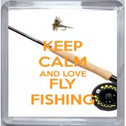 Keep Calm and Love Fly Fishing - Small Coaster