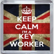 Keep Calm I'm a Key Worker - Small Coaster