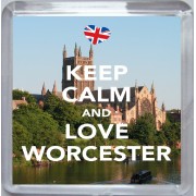 Keep Calm and Love Worcester - Small Coaster