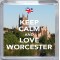 Keep Calm and Love Worcester - Small Coaster