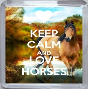 Keep Calm and Love Horses - Small Coaster