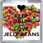 Keep Calm and Love Jelly Beans - Small Coaster