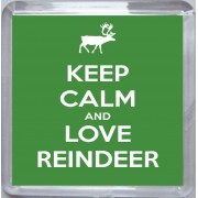 Keep Calm and Love Reindeer - Small Coaster