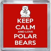 Keep Calm and Love Polar Bears - Small Coaster