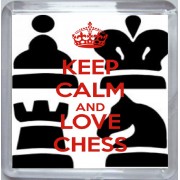 Keep Calm and Love Chess - Small Coaster