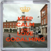 Keep Calm and Love Godalming - Small Coaster