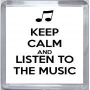 Keep Calm and Listen to the Music - Small Coaster