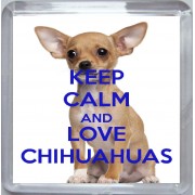 Keep Calm and Love Chihuahuas - Small Coaster