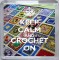 Keep Calm and Crochet On - Small Coaster