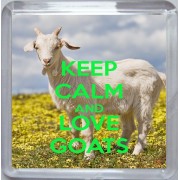 Keep Calm and Love Goats - Small Coaster
