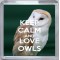 Keep Calm and Love Owls - Small Coaster