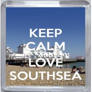 Keep Calm and Love Southsea - Small Coaster