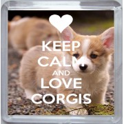 Keep Calm and Love Corgis - Small Coaster
