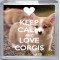 Keep Calm and Love Corgis - Small Coaster