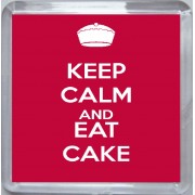 Keep Calm and Eat Cake - Small Coaster