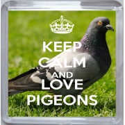 Keep Calm and Love Pigeons - Small Coaster