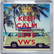 Keep Calm and Love VW's - Small Coaster