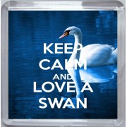 Keep Calm and Love a Swan - Small Coaster