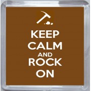 Keep Calm and Rock On - Small Coaster