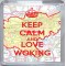 Keep Calm and Love Woking - Small Coaster