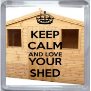 Keep Calm and Love Your Shed - Small Coaster