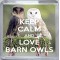 Keep Calm and Love Barn Owls - Small Coaster