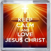 Keep Calm and Love Jesus Christ - Small Coaster