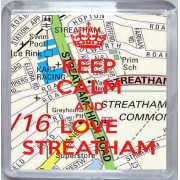 Keep Calm and Love Streatham - Small Coaster
