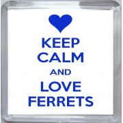 Keep Calm and Love Ferrets - Small Coaster