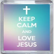 Keep Calm and Love Jesus - Small Coaster