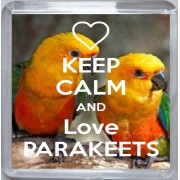 Keep Calm and Love Parakeets - Small Coaster