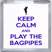 Keep Calm and Play the Bagpipes - Small Coaster