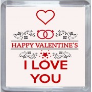 Happy Valentine's I Love You - Small Coaster