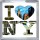 I Love (Heart) NY - Small Coaster