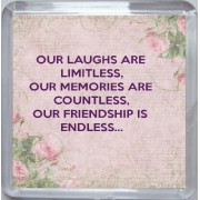 Our Laughs are Limitless, Our Memories are Countless, Our Friendship is Endless. - Small Coaster