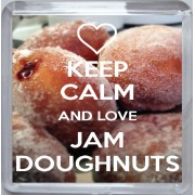 Keep Calm and Love Jam Doughnuts - Small Coaster