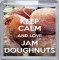 Keep Calm and Love Jam Doughnuts - Small Coaster
