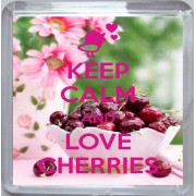Keep Calm and Love Cherries - Small Coaster
