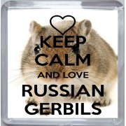 Keep Calm and Love Russian Gerbils - Small Coaster