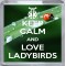 Keep Calm and Love Ladybirds - Small Coaster