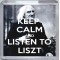 Keep Calm and Listen to Liszt - Small Coaster