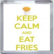 Keep Calm and Eat Fries - Small Coaster