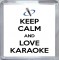 Keep Calm and Love Karaoke - Small Coaster