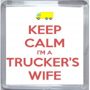 Keep Calm I'm a Trucker's Wife - Small Coaster